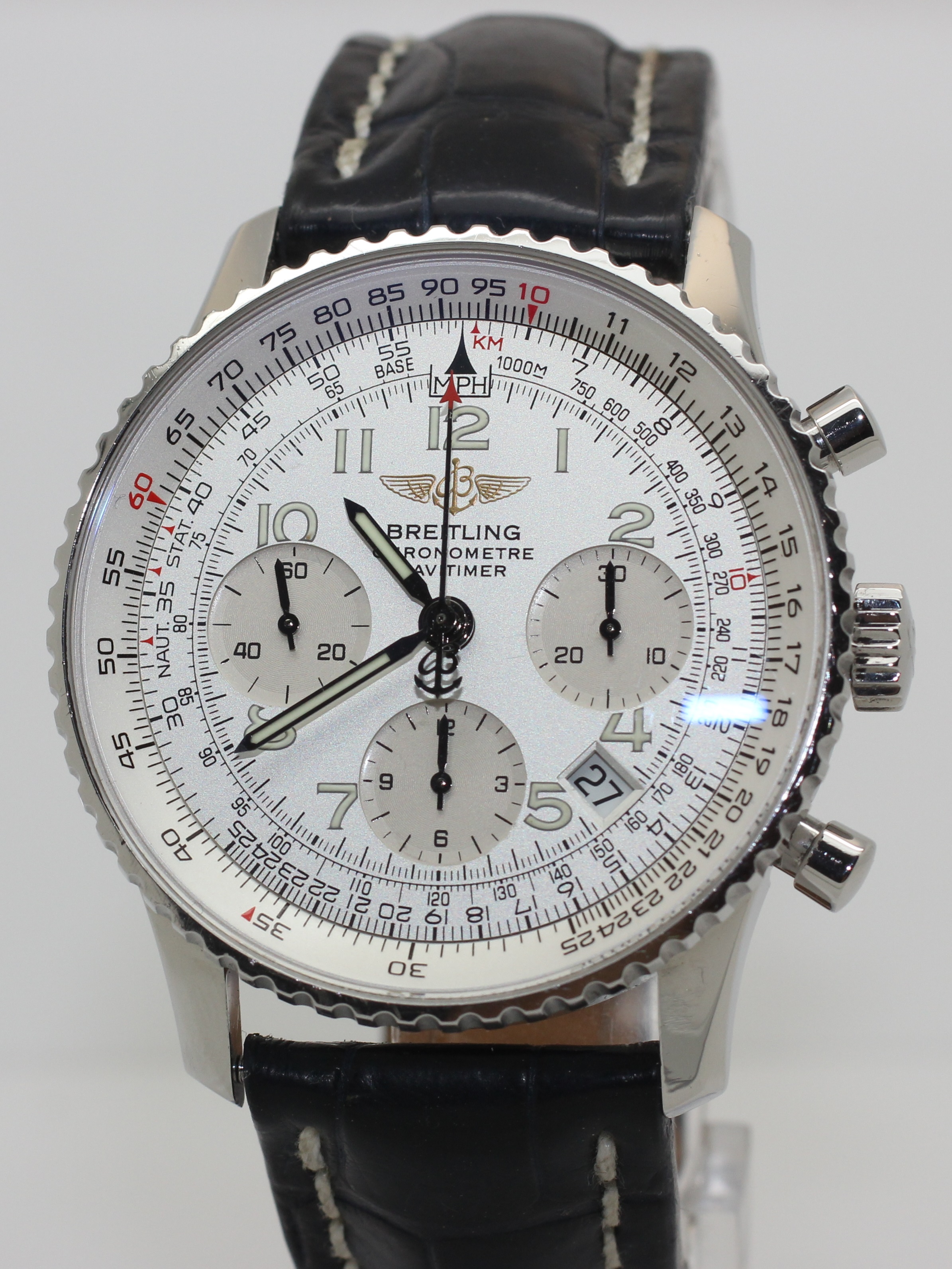 2008 Stainless Steel Breitling Navitimer Chronograph A23322 - Pouch & Papers