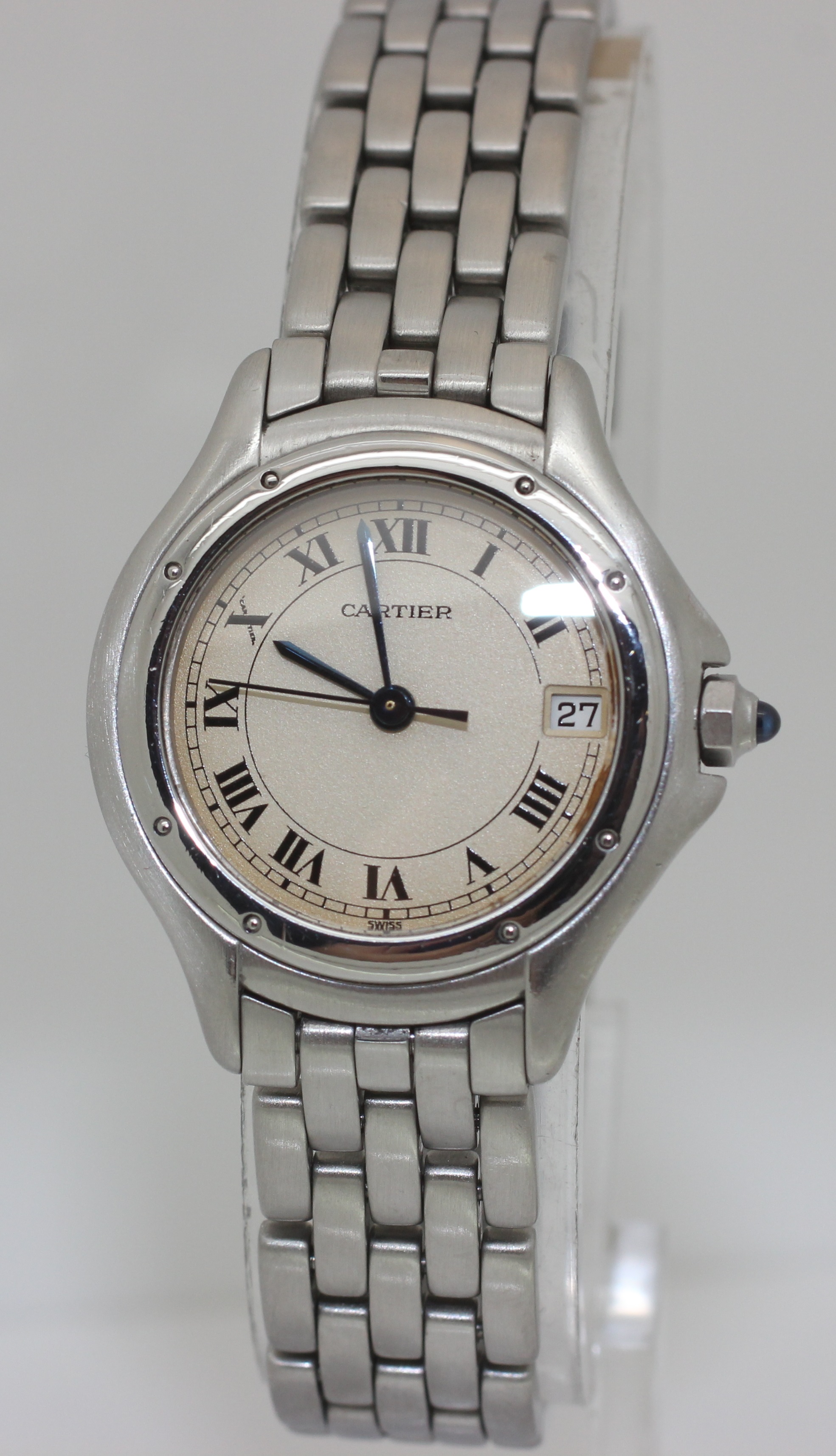 1990 Ladies 25mm Stainless Steel Cartier Cougar Panthere Quartz
