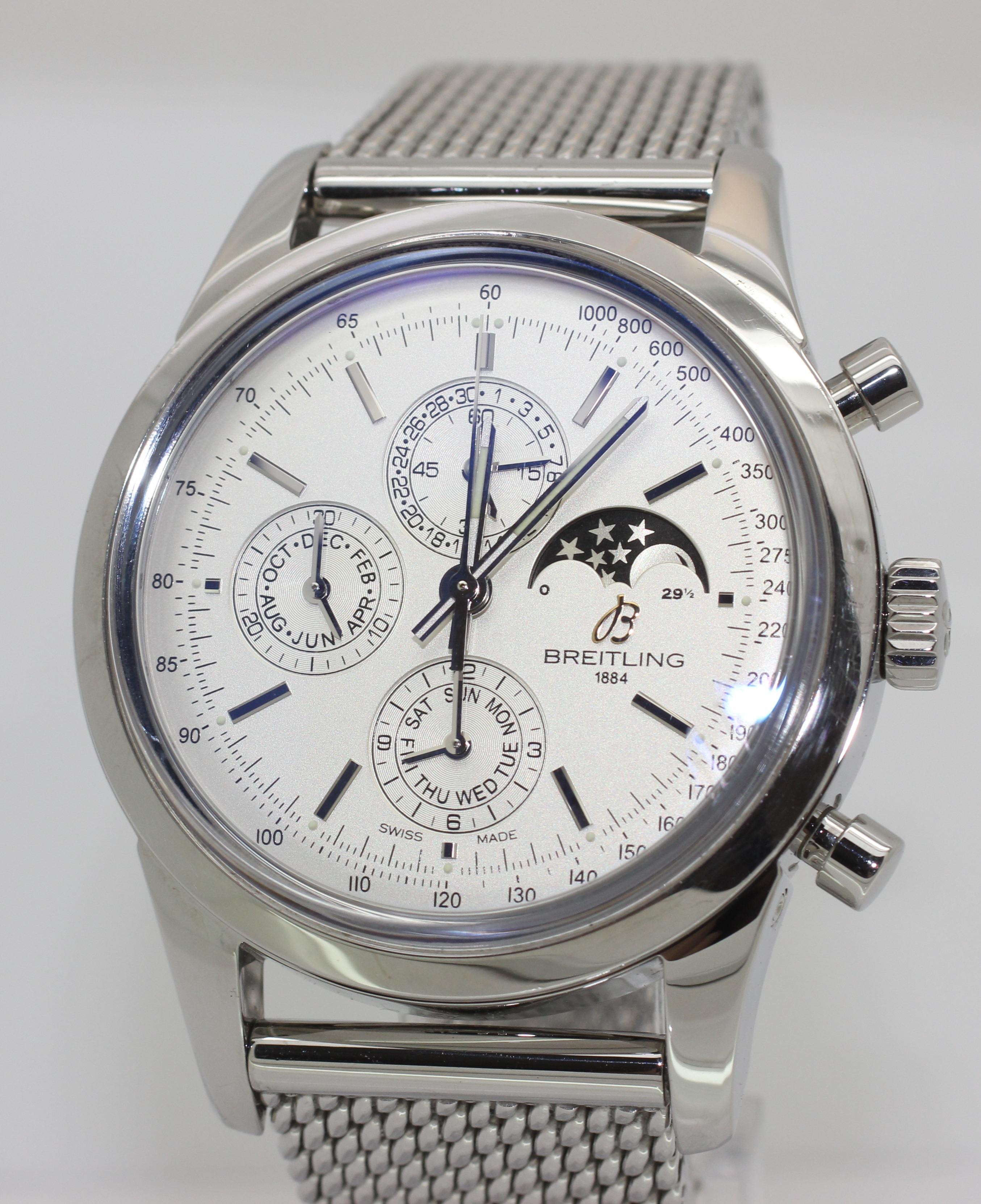 2012 Stainless Steel Breitling Transocean 1461 Chronograph A19310 - Box & Papers