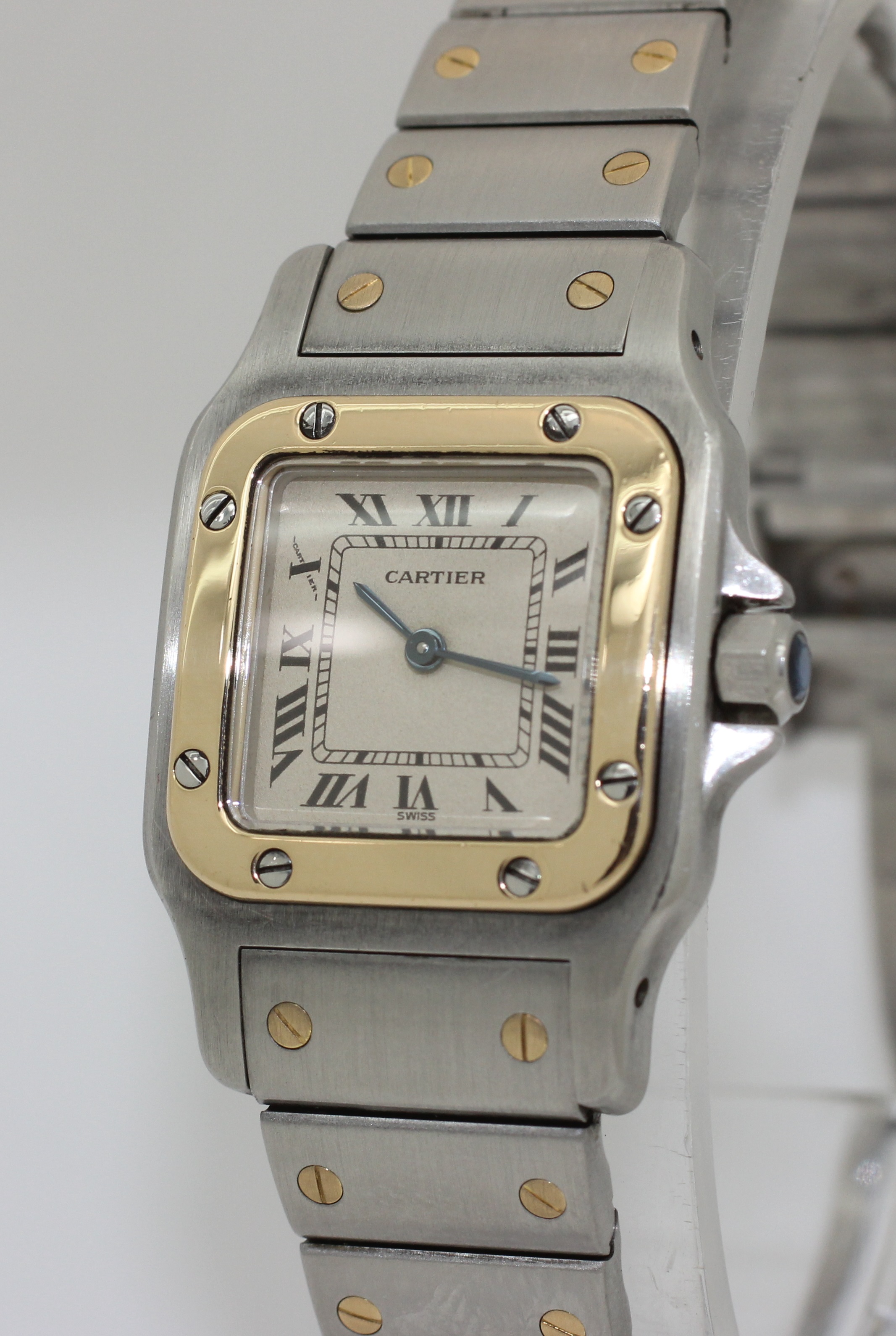 2001 Steel & 18k Gold Ladies Cartier Santos Galbee Watch 1567 - Quartz - 25mm